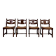 Set of 4 1950s farmhouse and country style oak chairs