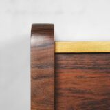 Swedish Rosewood and Burl Birch Low Sideboard, 1960s