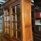 Library buffet two-body display cabinet solid cherry Louis-Philippe