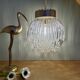 Suspension globe vintage XL en verre moulé