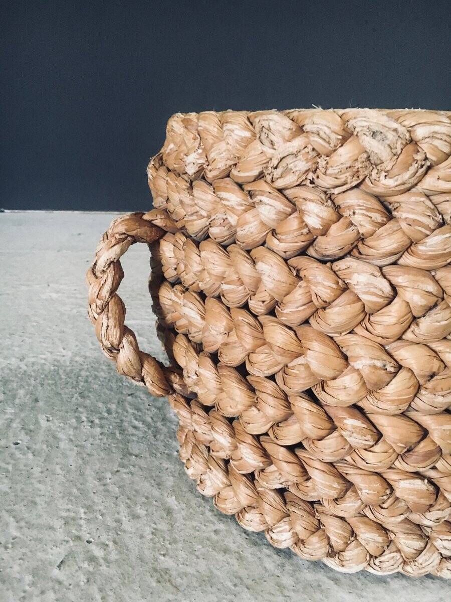 French Mediterranean Low Rope Stool by Audoux Minet, 1940s