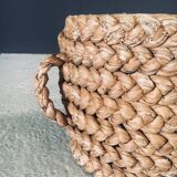 French Mediterranean Low Rope Stool by Audoux Minet, 1940s