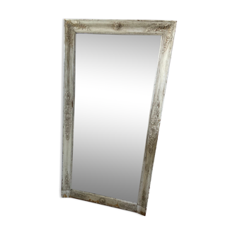 Late 19th-century wooden mirror patinated