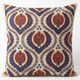 Silk Embroidered Tulip Pattern Cushion Cover. Beige Throw Pillow Case. Traditional Accent Pillow