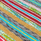 Scandinavian hand woven rag rug - gallery rug. 343/358 x 76 cm