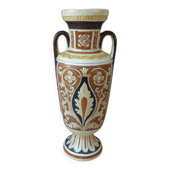 Vase Maioliche Deruta Peint à la main Vintage Fabriqué en Italie