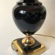 Lampe metal doré et noire laquée