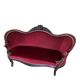 Antique canapé in wood and burgundy velvet in Louis Philippe style.