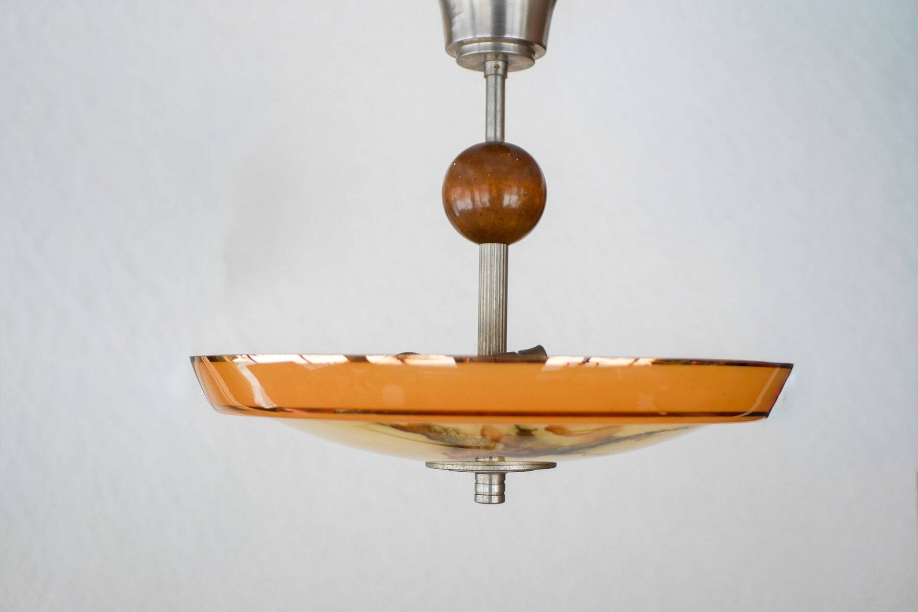 Scandinavian Art Deco glass pendant light, 1930s