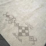 Mid century Moroccan hand-knotted wool Beni-Ourain carpet 230cm x 330cm