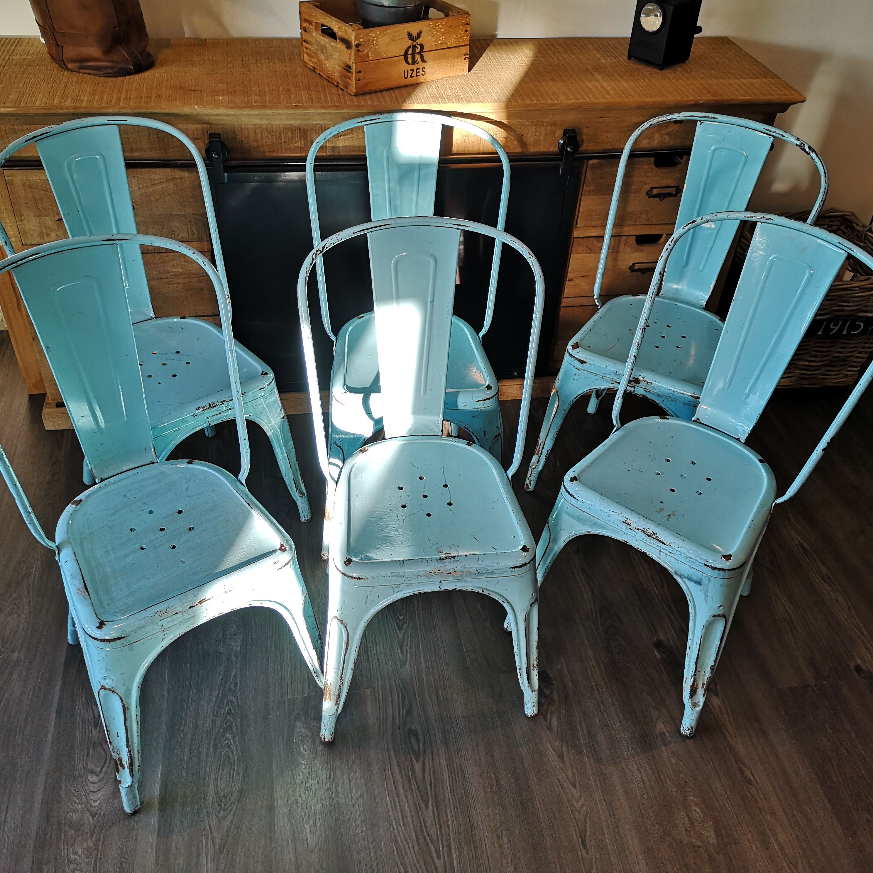 6 Tolix chairs