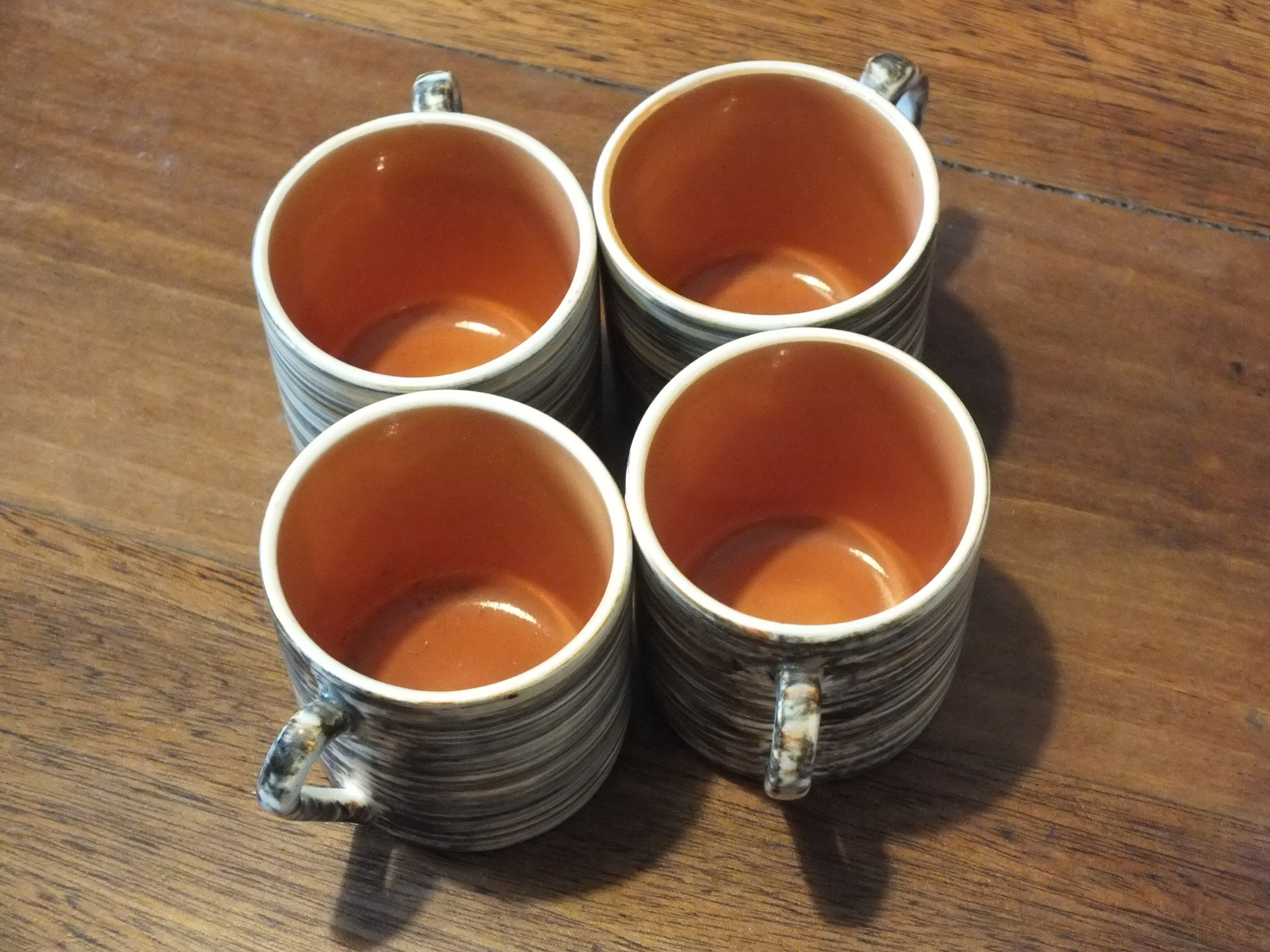 Set 4 vintage cups 60s Salins model Bessans