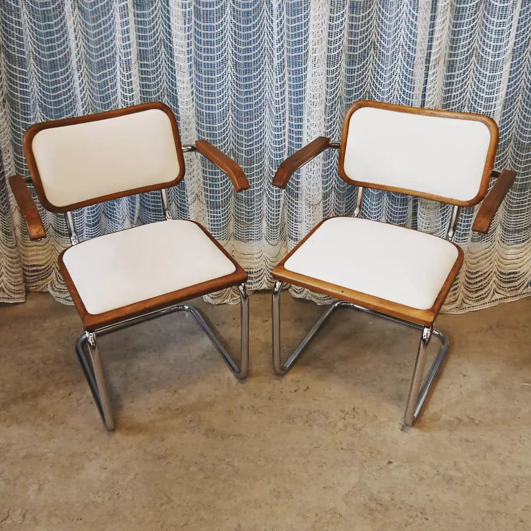Cesca B64 armchairs by Marcel Breuer