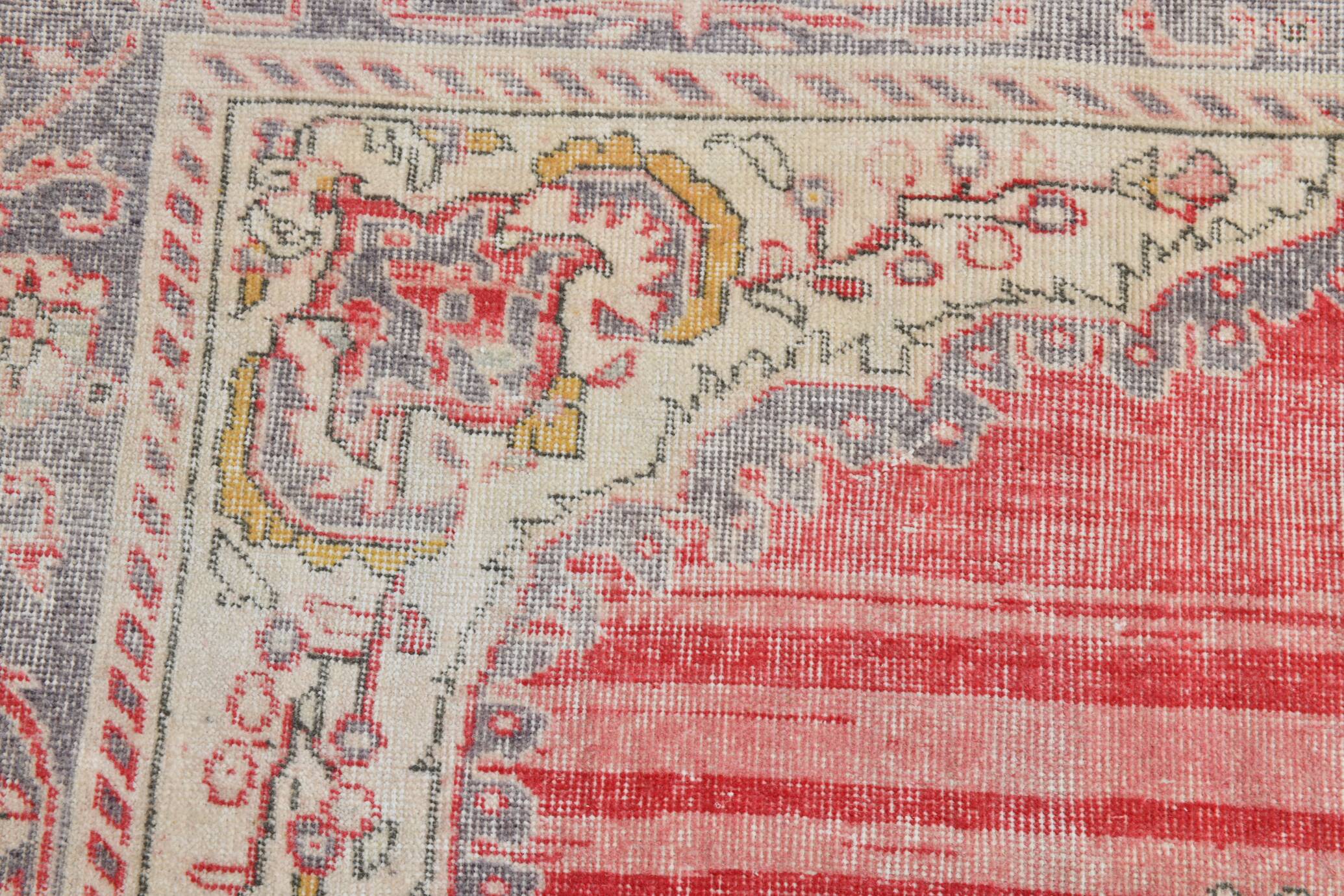 Red & Cream Classic Turkish Vintage Rug, 205x310Cm