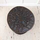 Vintage Bamileke stool from the 1950s - hand-carved table from Cameroon - African art - handmade, bohemian furniture, gift idea