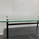 Vintage glass and steel coffee table Years 50