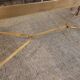 Brass and smoked glass coffee table