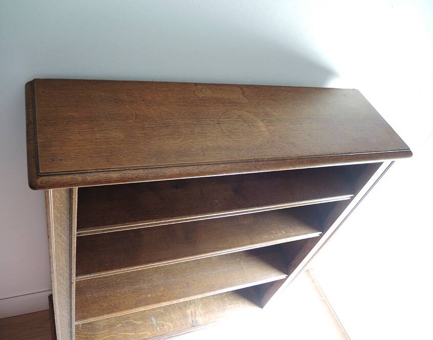 Old small solid oak library