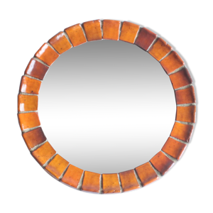 Miroir rond en carreaux