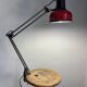 Vintage 1970 Lival P12 architect lamp Finland red steel - 65 cm