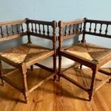 Set of two 19th century wicker chairs