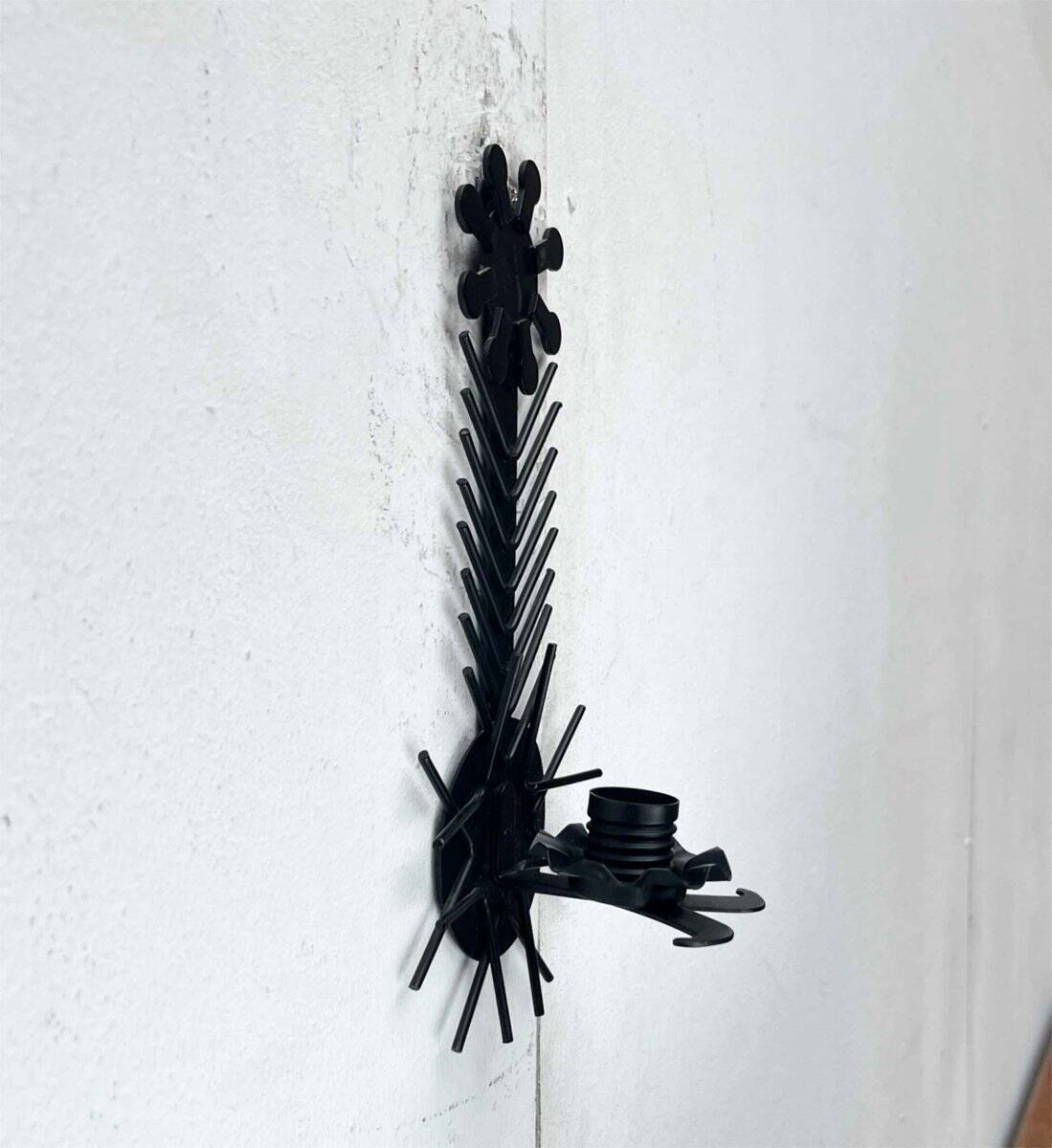 Mid-century modern Danish candle holders in metal and glass by Dantoft, 1960s, set of 2.