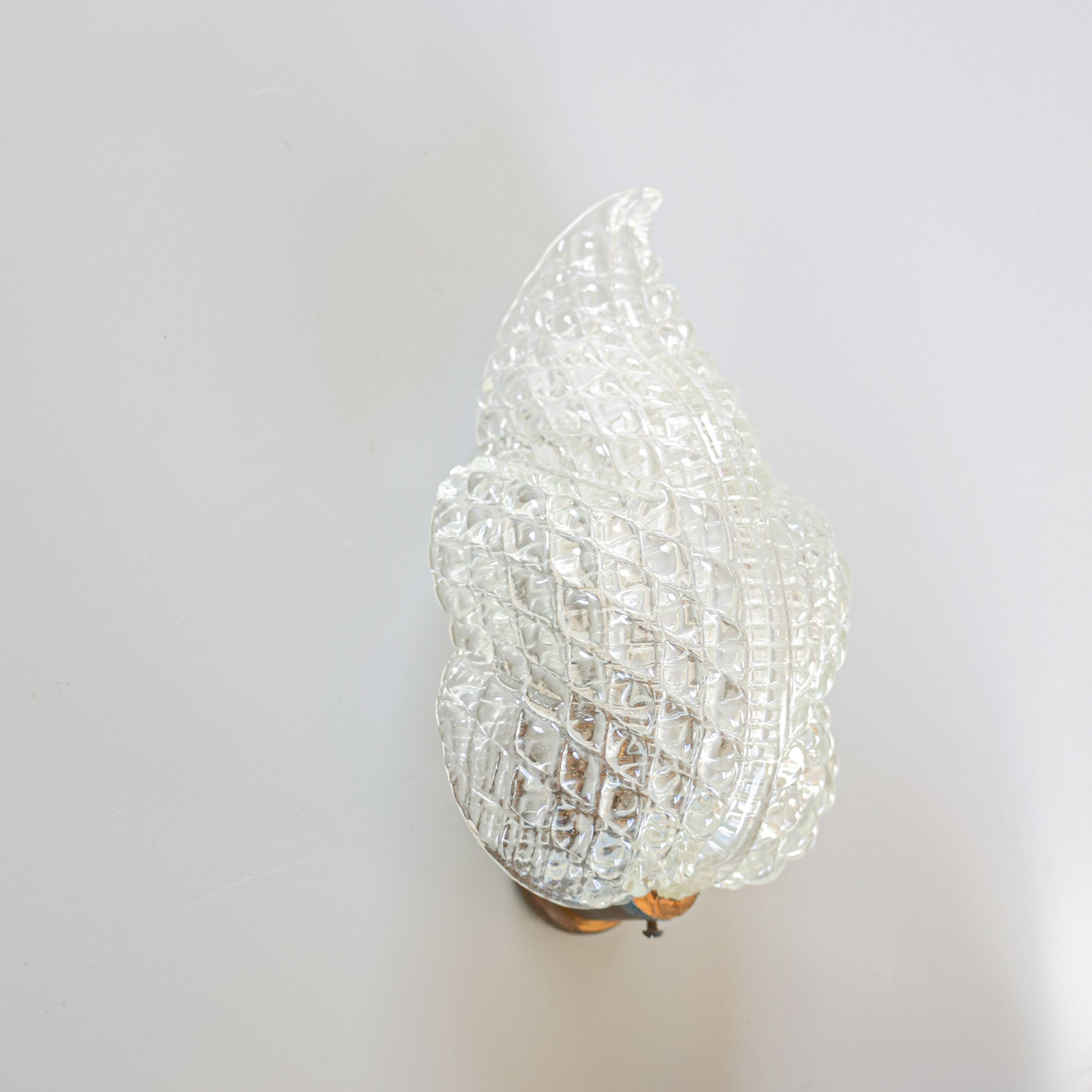 Vintage Barovier & Toso sconce, 1940s.