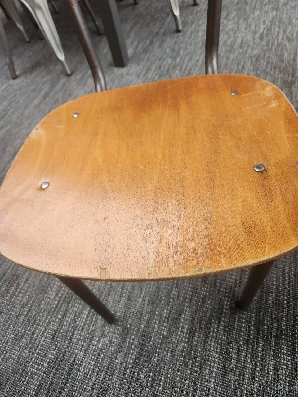 Wooden and metal chair