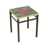 Vintage Square Ceramic Plant Table Tile Table Sixties