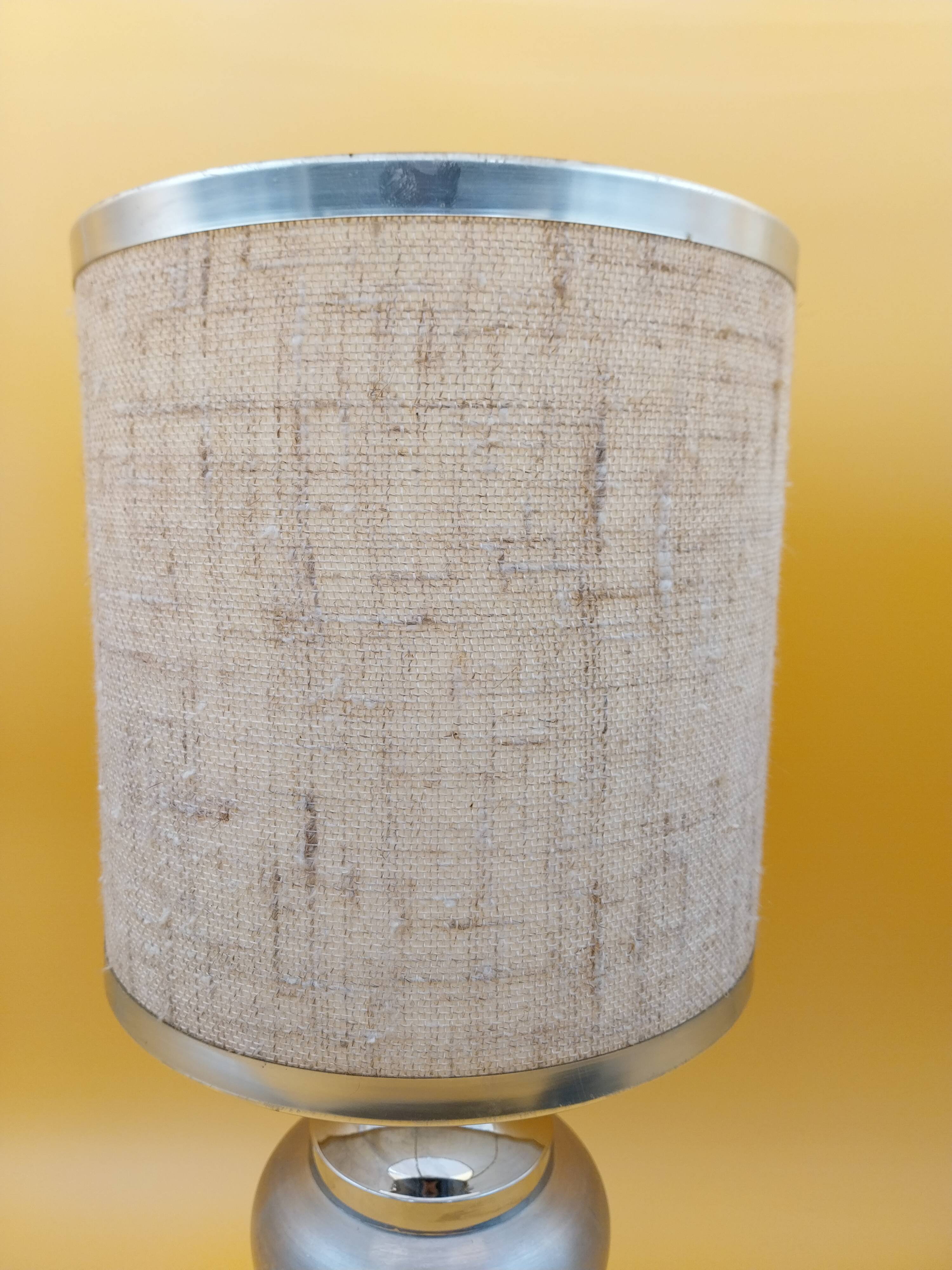 Vintage brushed aluminium lamp from the 70s.