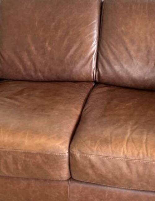 Vintage 2 seater leather sofa