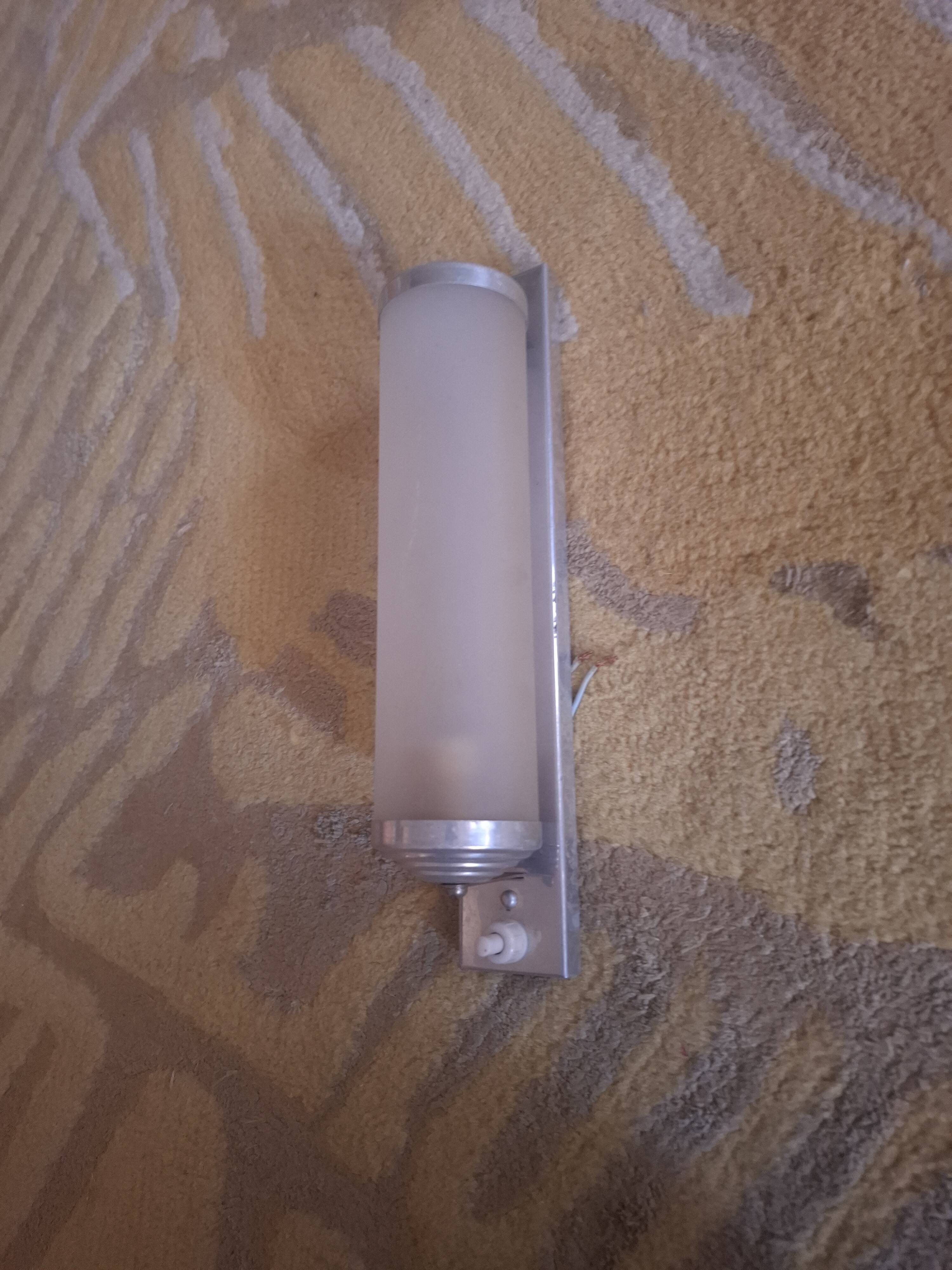 Art deco sand-glass wall light