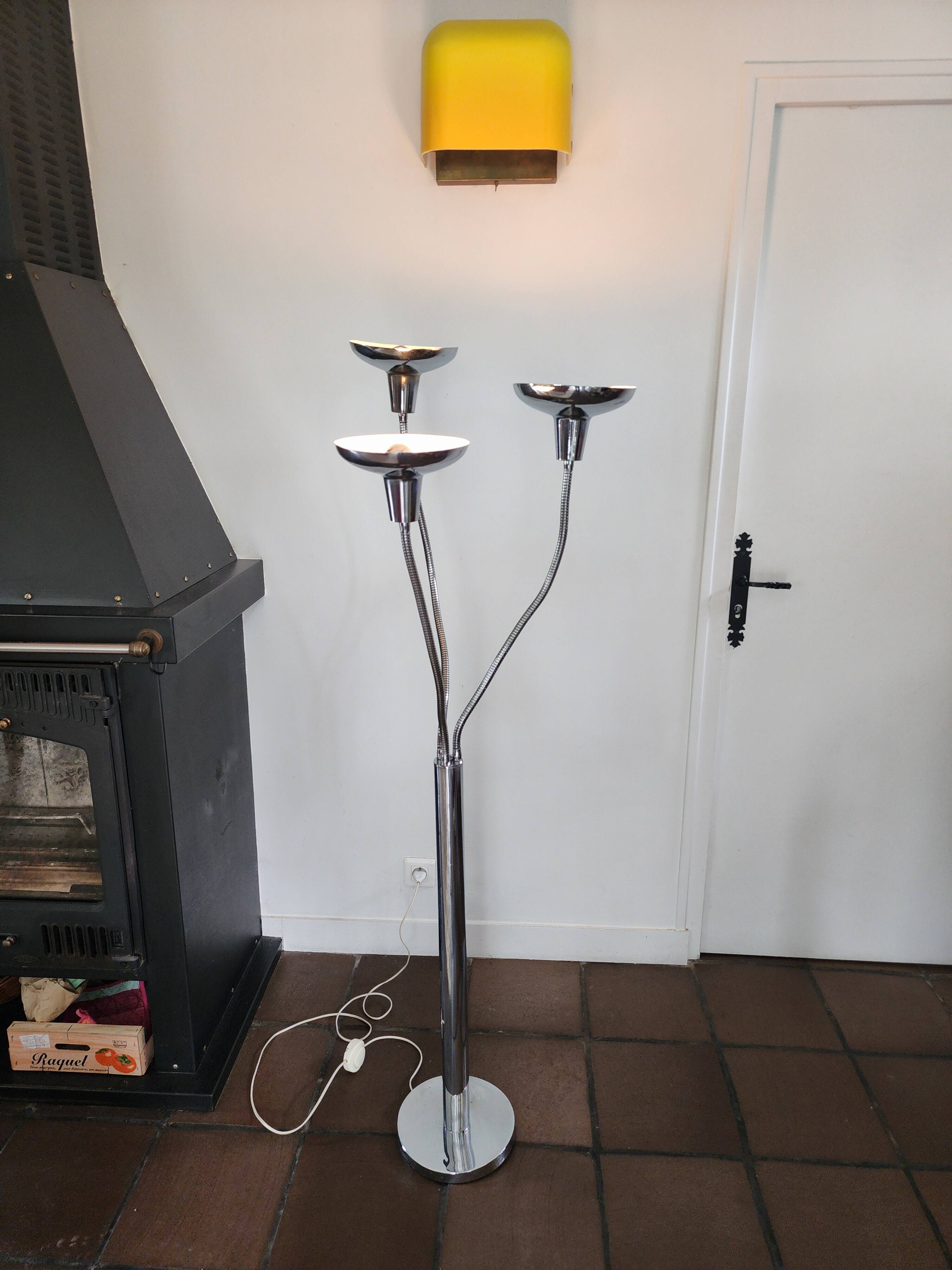 Pair of space age floor lamps