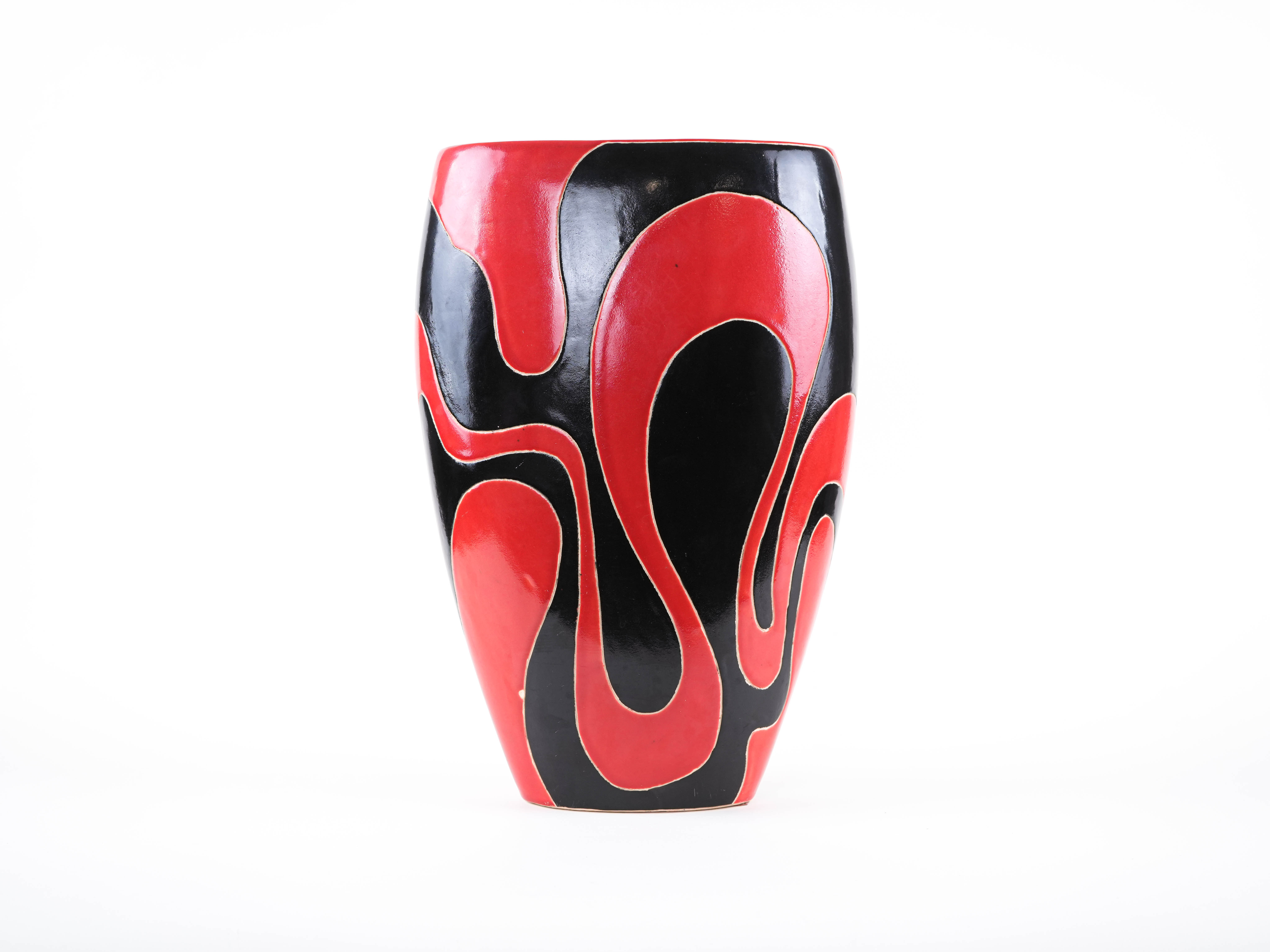 Ceramic vase, Italian design, 1970s, made in Italy