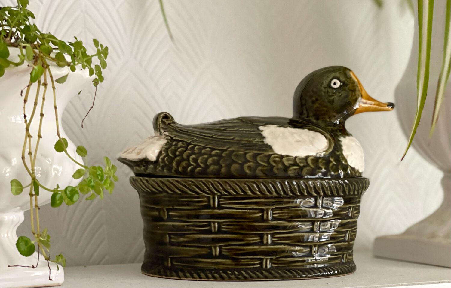 Terrine dish in slip