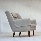 1960s, Danish design by Kurt Østervig, armchair model 61, wool, teak.