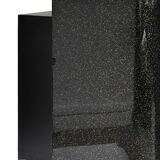 Bar in black lacquer and gilded brass by Jean-Claude Mahey for Maison Romeo.