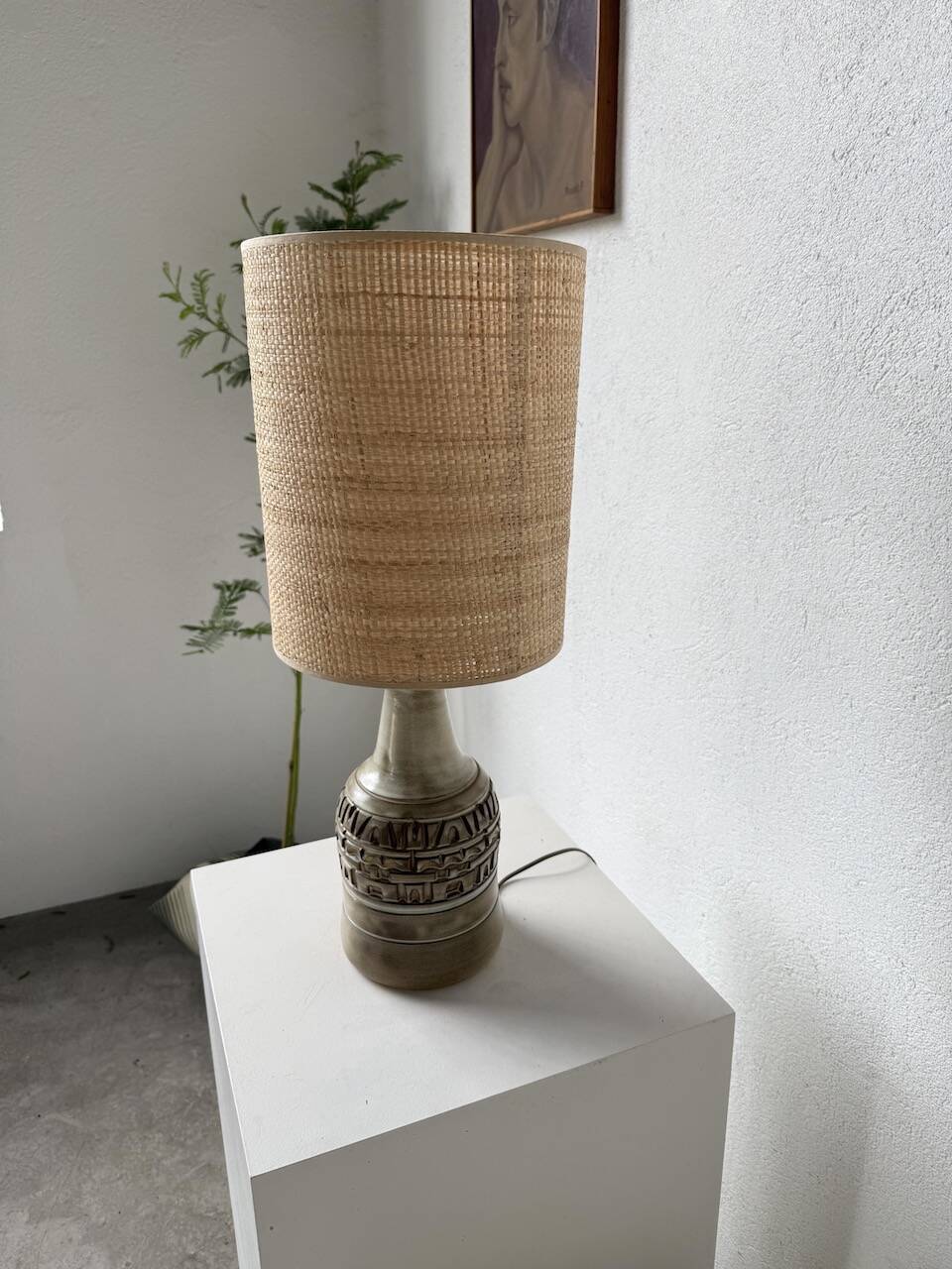 Ceramic table lamp by Marius Bessone