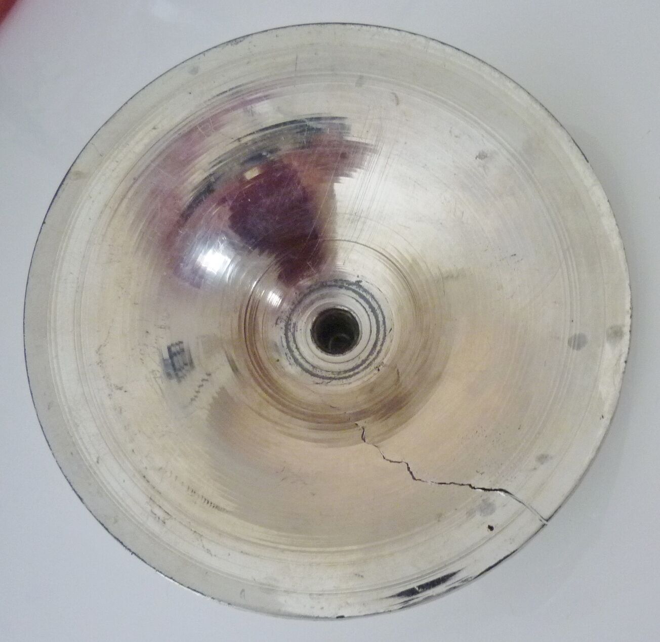Seau, pot à biscuits ancien, verre soufflé, émaillé, ateliers Legras, art nouveau