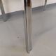 Vintage oval dining table in smoked glass and chrome metal, Space Age style.