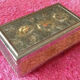 Vintage musical box with mirror psychedelic revolving wheel mechanism