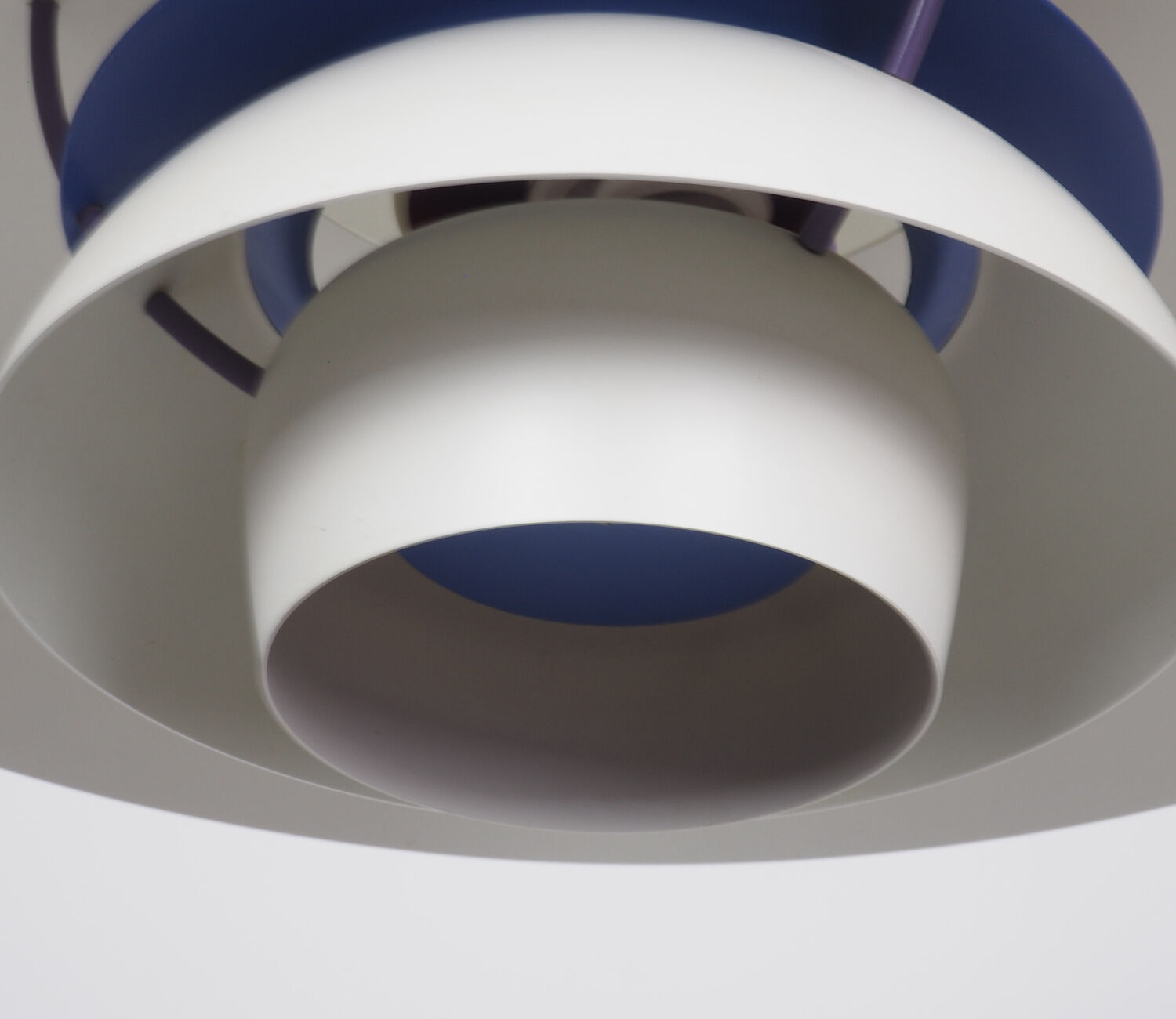 PH5 white hanging lamp by Poul Henningsen for Louis Poulsen