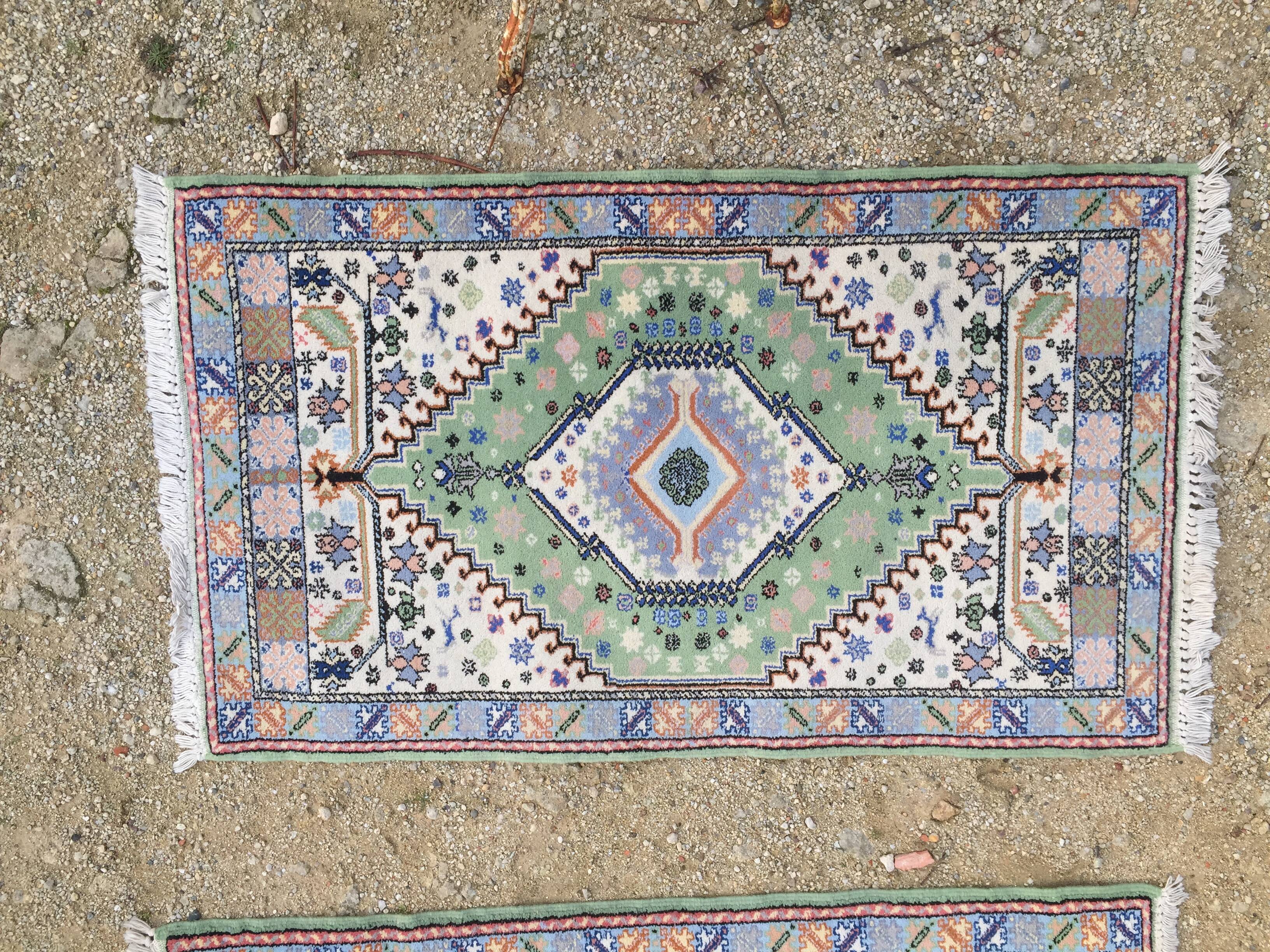 Deux tapis en laine maroc 136x79cm
