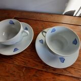 Pair of cups D. Porthault Limoges