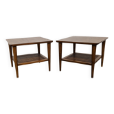 Pair of bedside tables or sofa ends from the 50s/60s by Lane USA