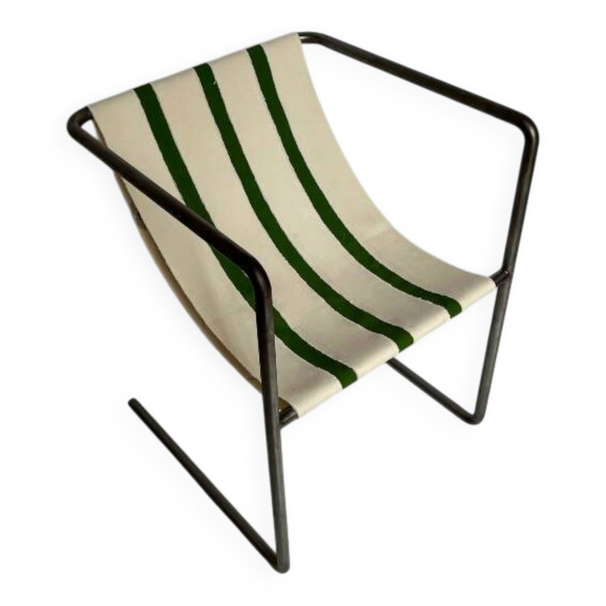 Chaise designer Avrandinis coton et acier tubulaire