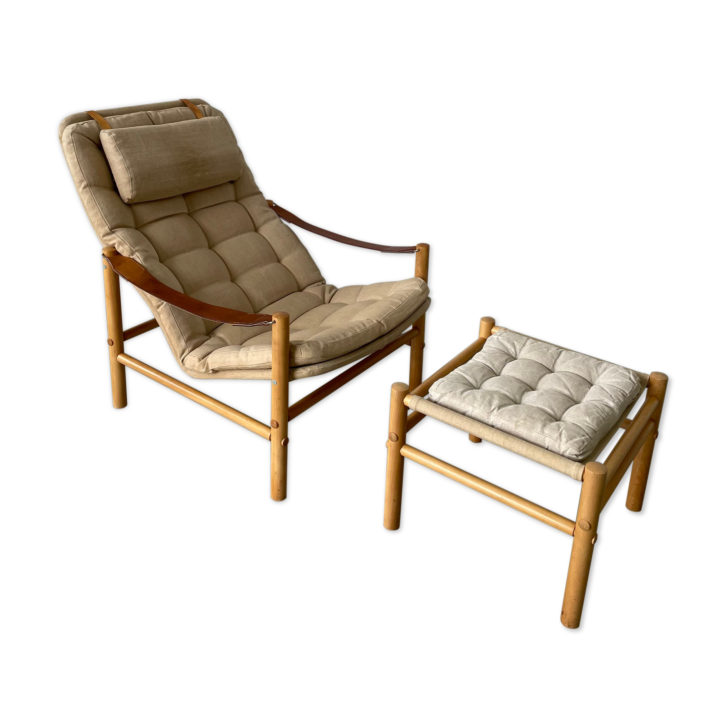 Safari chair & ottoman by Bror Boije for Dux