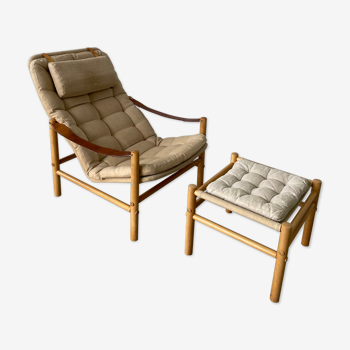 Safari chair & ottoman by Bror Boije for Dux