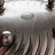Silver-plated metal vintage bowl with curved rim and relief - Italian 1940s centrepiece