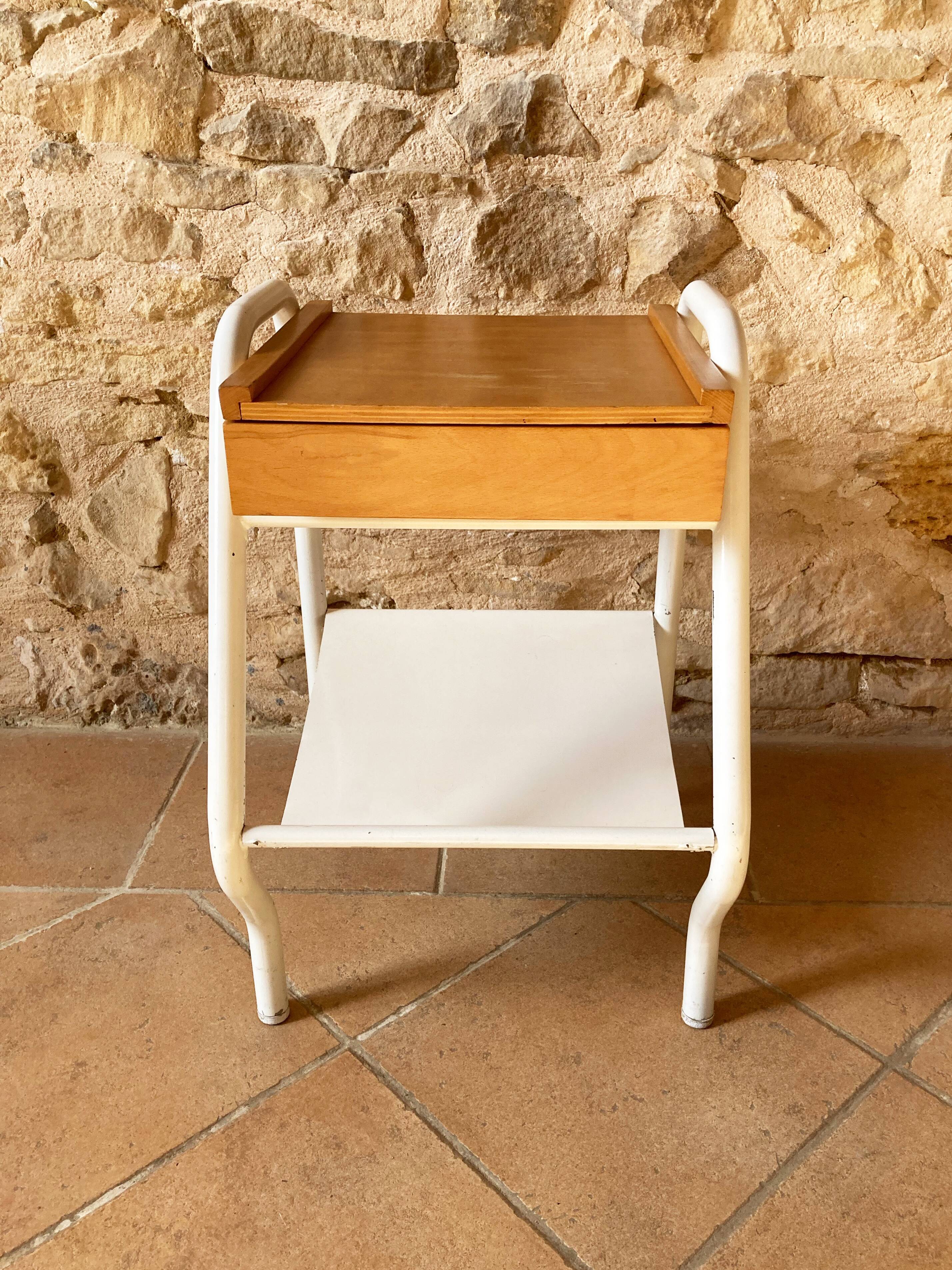 Bedside table attributed to Jacques Hitier, 1950s